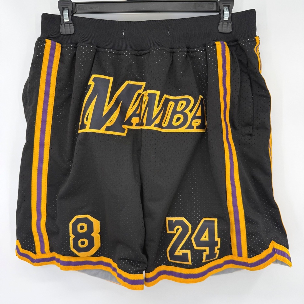 Kobe Bryant Mamba 8 24 Lakers Mesh Gym Unbranded Basketball Shorts Men M Black